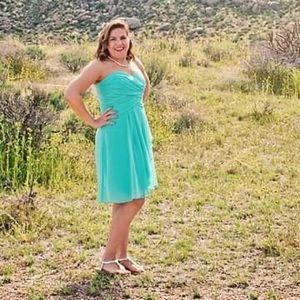 David's Bridal Chiffon Dress mid length, worn once